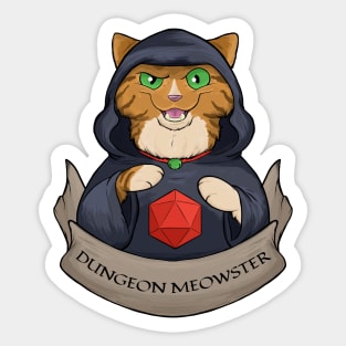 Dungeon Meowster Tabby Cat Sticker